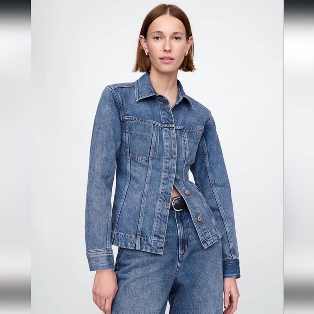 GAP Longline Denim Jacket - M